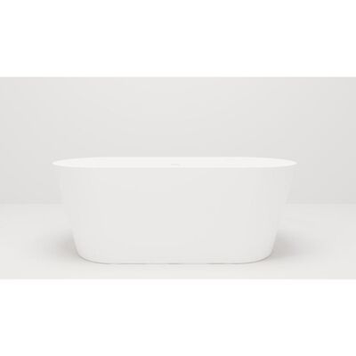 Vrijstaand Ligbad Arqua Crosstone Evi Solid Surface 180x80x57 Mat Wit