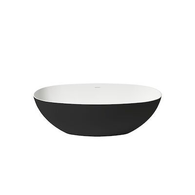 Vrijstaand Ligbad Zenon Lago 75×170 cm Negro