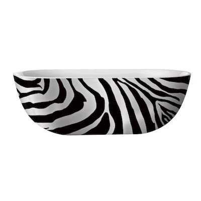Vrijstaande Bad Best Design 180×86 cm Zebra Acryl Bicolor Zwart Wit