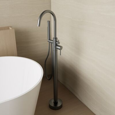 Vrijstaande Badkraan BWS Colorato 1 Hendel 111 Cm Gunmetal