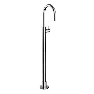 Vrijstaande Wastafelmengkraan Hotbath Cobber 1-hendel Gebogen 121 cm Chroom