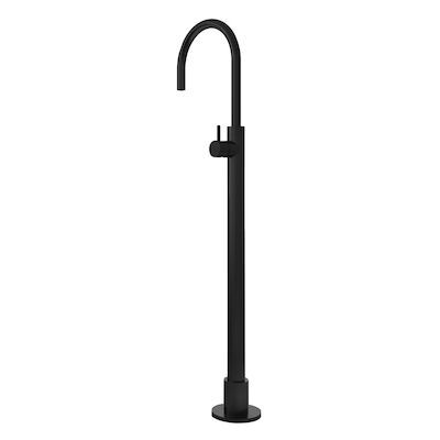 Vrijstaande Wastafelmengkraan Hotbath Cobber 1-hendel Gebogen 121 cm Mat Zwart