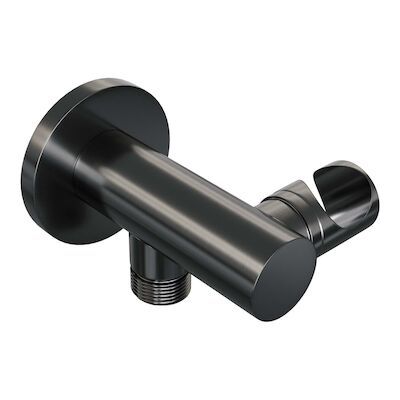 Wandaansluitbocht Brauer Gunmetal Edition Verstelbaar Handdouche Houder Geborsteld Gunmetal