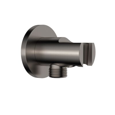 Wandaansluitbocht Wiesbaden Nala Met Handdouche Houder Rond 1/2″ Gunmetal