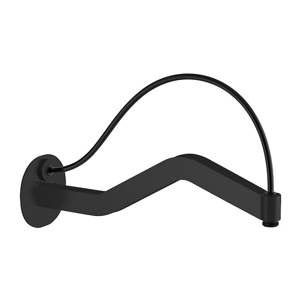 Wandarm Lux Lagoo Nesso 35 cm RVS Mat Zwart