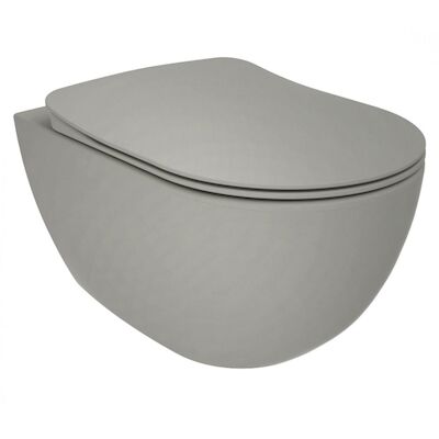 Wandcloset BWS Rimoff Ophang Toilet Zonder Bidet Koel Grijs