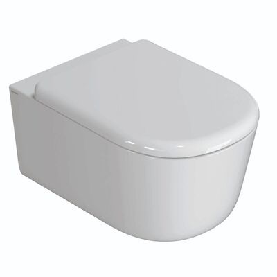 Wandcloset Globo Lalita 54×36 cm Cleanstorm Glans Wit
