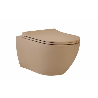 Wandcloset Pack Van Marcke Go Carissa Zonder Spoelrand Mat Latte (pk)