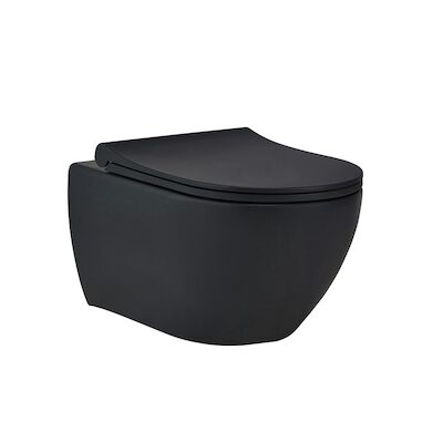 Wandcloset Pack Van Marcke Go Carissa Zonder Spoelrand Mat Zwart (pk)