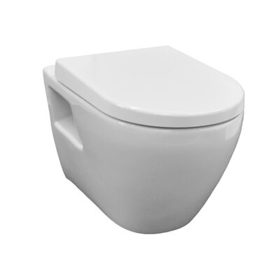 Wandcloset Sanicare Compact Rondo Keramiek 51×36 cm Wit (Zitting optioneel)