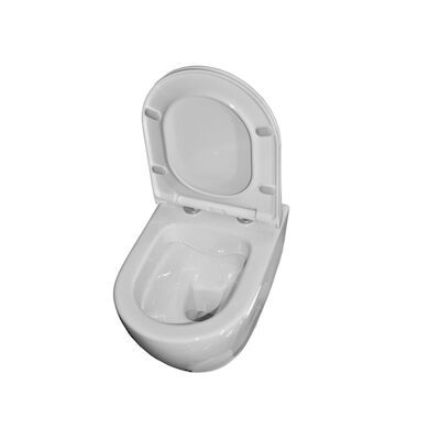 Wandcloset Sanicare Rondo Compact Rimfree Keramiek Wit 51×36 cm (Zitting optioneel)