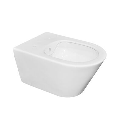 Wandcloset Wiesbaden Luxe Rimless 53 cm Inclusief Bidet-functie Wit