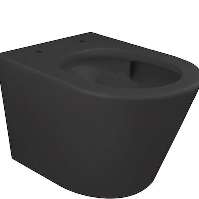 Wandcloset Wiesbaden Vesta Rimless Tornado Flush Mat Zwart