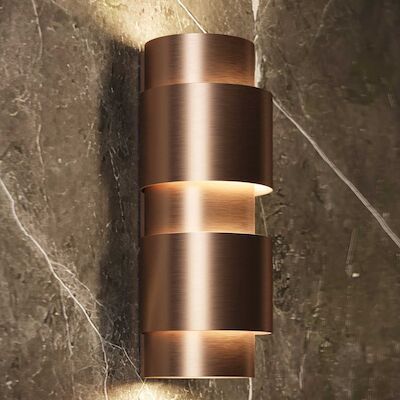 Wandlamp Martens Design Sofia 26×10 Cm Rond Geborsteld Gunmetal