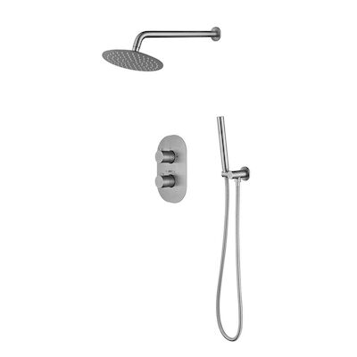Wandregendouche Sanilux Diaz Inbouw 25 cm Met Staafdouchekop RVS
