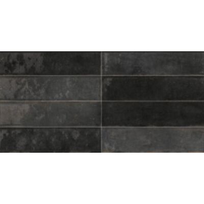 Wandtegel Mykonos Mallorca 7.5×30 cm Black (doosinhoud 0.5m2)