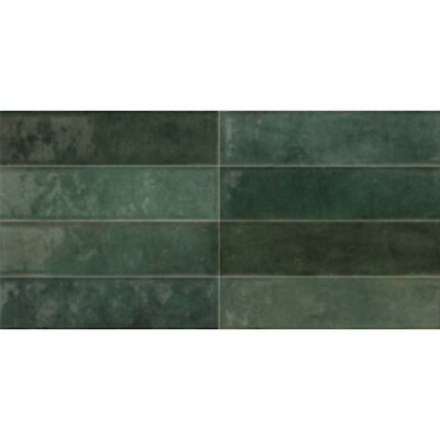 Wandtegel Mykonos Mallorca 7.5×30 cm Green (doosinhoud 0.5m2)