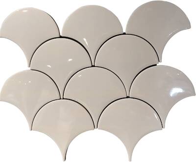Wandtegel Terre d'Azur Hawai 6,3×12,5 cm Blanco 0,38 M2