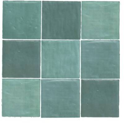 Wandtegel Terre d'Azur Maroc 11,5×11,5 cm Vert Mix 0,39 M2