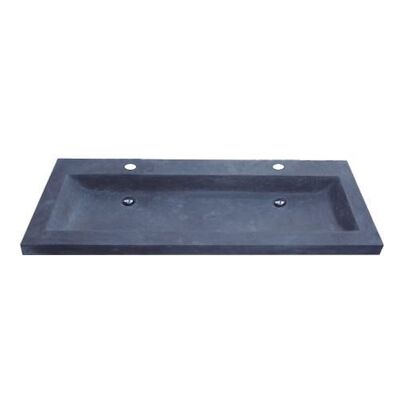 Wasblad Sanilux Trend Stone 100x47x5cm Natuursteen (met 2 kraangaten)