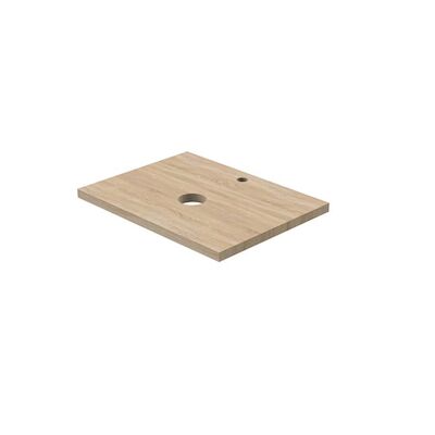 Wasblad Tiger S-line Met Uitsparingen 60 cm Licht Eik