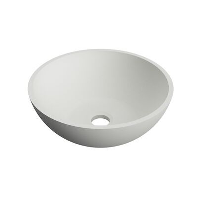Waskom Arcqua Prince Opbouw 38×14 cm Rond Glans Wit