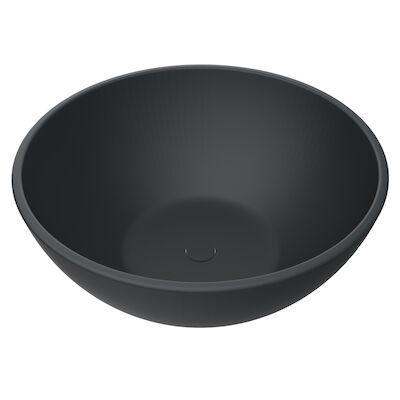 Waskom Arcqua Prince Opbouw 38×14 cm Rond Mat Antraciet