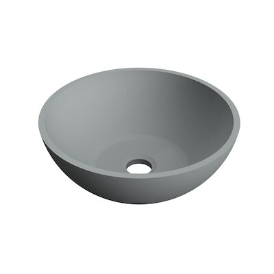 Waskom Arcqua Prince Opbouw 38×14 cm Rond Mat Beton