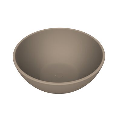 Waskom Arcqua Prince Opbouw 38×14 cm Rond Mat Truffel