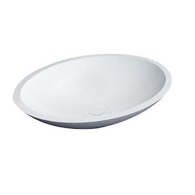 Waskom Best Design Epona opbouw Glans wit 52 cm Solid Surface