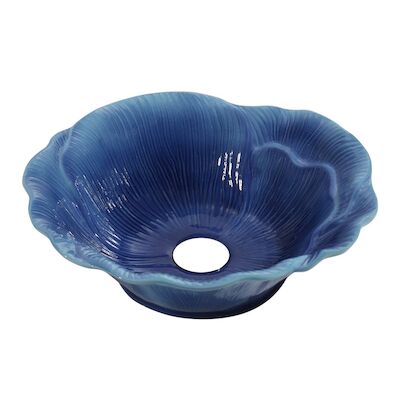 Waskom Best Design Flower 40 cm Keramiek Glanzend Blauw