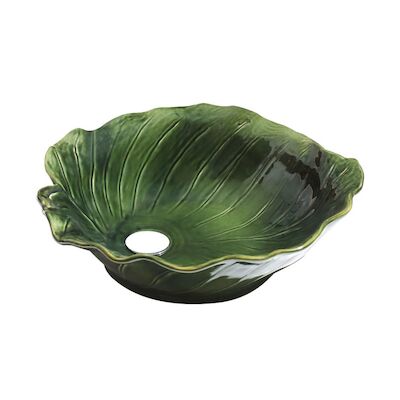 Waskom Best Design Flower 40 cm Keramiek Glanzend Groen