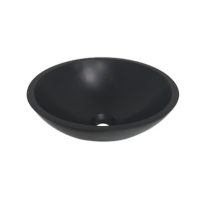 Waskom BWS 43×13 cm Solid Surface Mat Zwart
