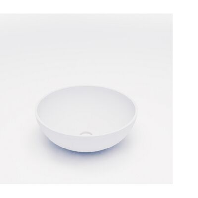 Waskom BWS Dorn 40X40X15cm Rond Solid Mat Wit