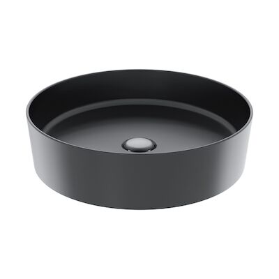 Waskom BWS Loop Opbouw Wastafel Rond 45 cm Mat Antraciet