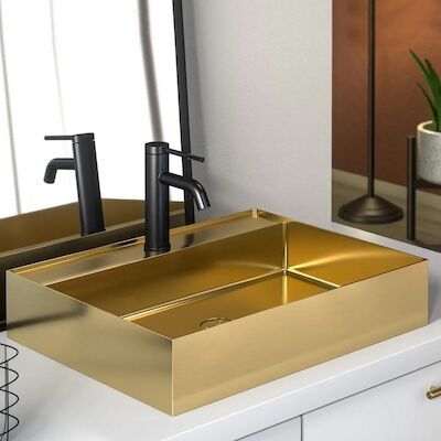Waskom BWS Maido 1 Kraangat 54×42 cm Mat Goud