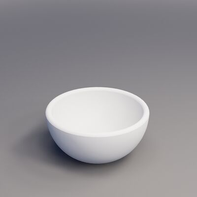 Waskom BWS Nox Mini 20 cm Solid Marmo Glans Wit