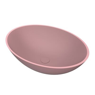 Waskom BWS Prince Cast Marble 49×34 cm Ovaal Mat Roze