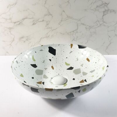 Waskom BWS Raja Rond 40×12 cm Terrazzo