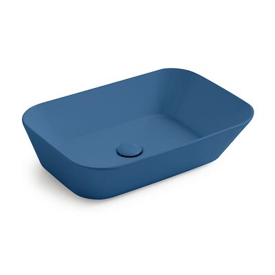 Waskom By Goof Mees Design Opbouw Wastafel Rechthoek 60×42 cm Mat Blauw