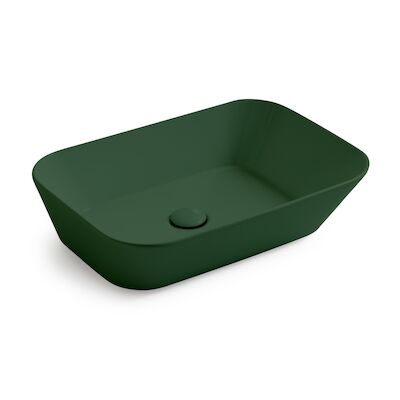 Waskom By Goof Mees Design Opbouw Wastafel Rechthoek 60×42 cm Mat Groen
