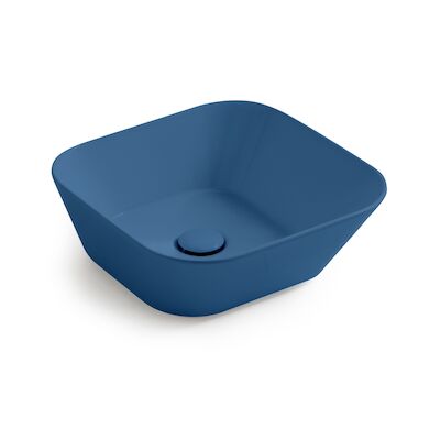Waskom By Goof Mees Design Opbouw Wastafel Vierkant 42×42 cm Mat Blauw