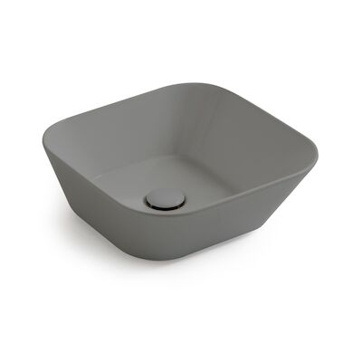 Waskom By Goof Mees Design Opbouw Wastafel Vierkant 42×42 cm Mat Grijs