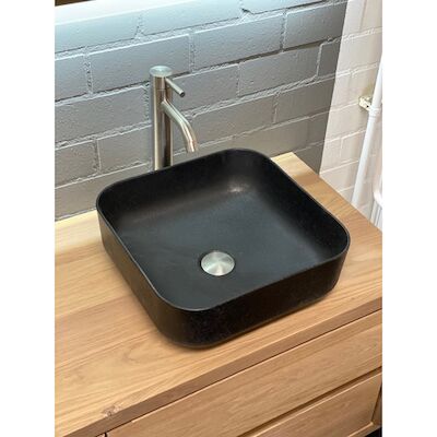 Waskom Casajoy Nero Vierkant 38cm Keramiek Zwart