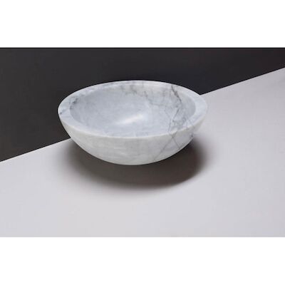 Waskom Forzalaqua Roma Carrara Rond Gepolijst 40×15 cm