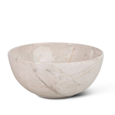 Waskom Globo T-Edge Rond 37×16 cm Zonder Overloop Arabescato Brown