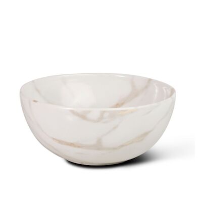 Waskom Globo T-Edge Rond 37×16 cm Zonder Overloop Arabescato Chiaro
