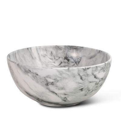 Waskom Globo T-Edge Rond 37×16 cm Zonder Overloop Arabescato Grigio