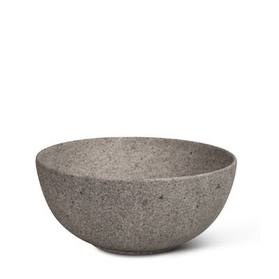Waskom Globo T-Edge Rond 37×16 cm Zonder Overloop Peperino Grigio