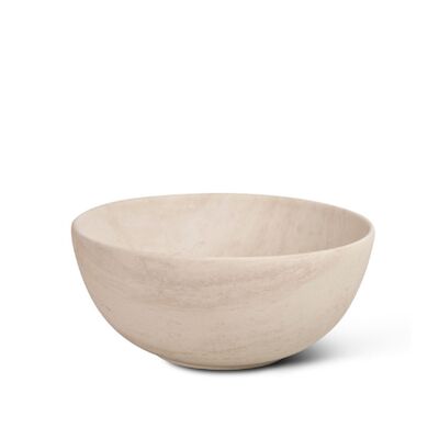 Waskom Globo T-Edge Rond 37×16 cm Zonder Overloop Travertino